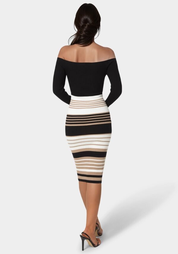 107654_black-tan_3_8cf229f8-0954-4853-9902-492dddf1fce5 Off Shoulder Stripe Dress