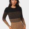 704560_camel-black_4_62ec6835-08a4-4330-9147-4765797335b9 Stripe Rib Long Sleeve Maxi Dress
